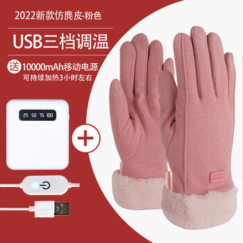 电动车电热手套 usb充电宝摩托电瓶车电动车电加热手套男充电保暖骑行