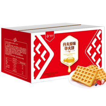 丹夫 經典原味華夫餅  網紅小零食蛋糕面包整箱禮盒早餐點心1000g/箱