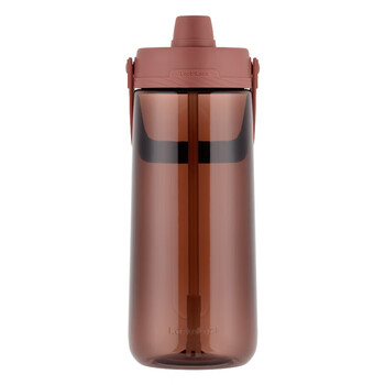 乐扣乐扣超大容量tritan水杯吸管太空杯健身运动水壶便携户外水壶红色