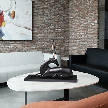 枫岚情 创意家居客厅电视柜摆件美北欧式大号装饰品鹿台面摆设结婚