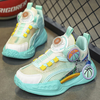 安踏断码男童鞋子2023夏季新款儿童网面透气篮球鞋中大童男孩旋转扣