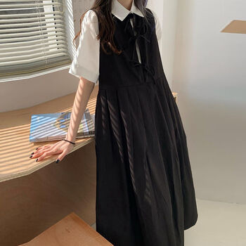 服饰内衣>女装>大码女装>米可杉>米可杉裙子夏天学生微胖长裙高中生