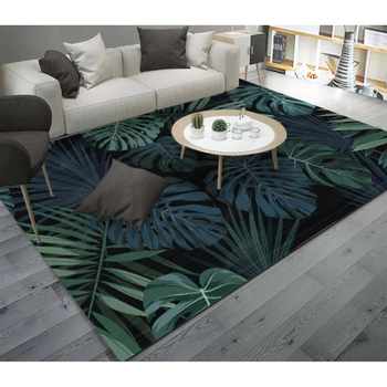 潮牌 黑白格子北欧个性秘密基地房间地毯铺 绿色 新绿植 50x80cm【可