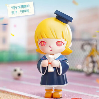 bunny校园系列盲盒手办玩具潮流娃娃创意摆件礼物 毕业生