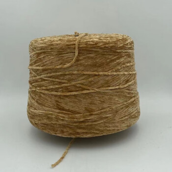 毛线雪尼尔金丝绒毛线手工编织鞋子毛衣帽子一斤钩针 中粗线棕色 一斤