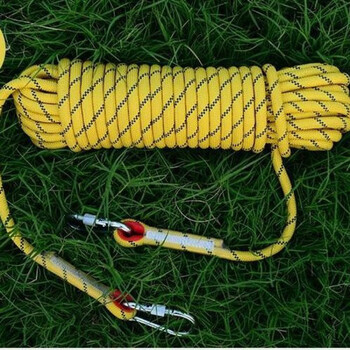登山绳救生绳逃生绳消防绳安绳子耐磨高空户外攀岩绳尼龙绳家用黄色14