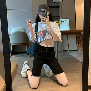 服饰内衣>女装>短裤>zrty>zrty夏季女生五分牛仔短裤女紧身热裤女士
