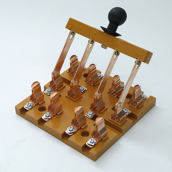 hs11f-100/48四线100a闸刀开关带盖防误式刀开关双投四极铜件【图片 