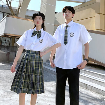 早美 情侣装夏天2022年韩版jk制服情侣t恤女新款初高中生一男一女运动