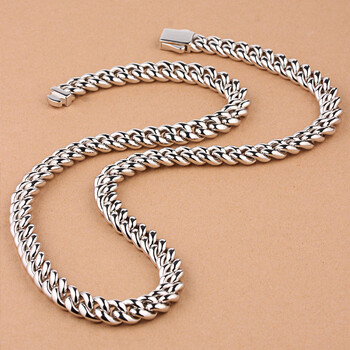 链粗霸气简约欧美嘻哈潮男锁骨链长款颈链饰品银链情侣款礼物情人节