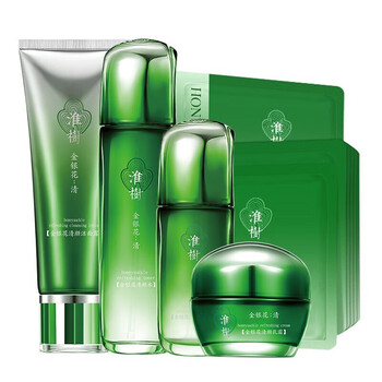 淮树【专柜】金银花清颜水套装系列补水修护化妆品护肤品红血丝修 五
