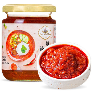 马来西亚原装进口 水妈妈娘惹参巴酱 辣椒酱 叻沙酱 海鲜炒饭酱虾酱