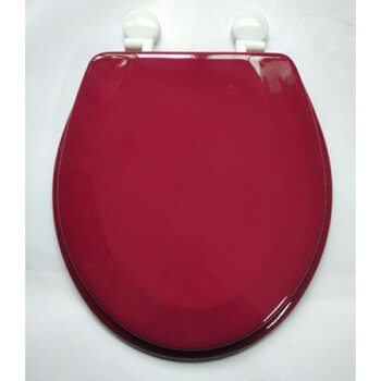 马桶盖酒红色 酒红色pvc软座马桶盖板加厚坐便圈老式通用 酒红色mdf