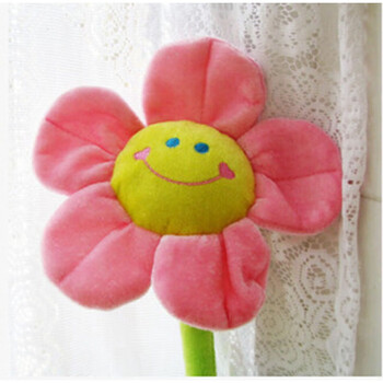 卡通太阳花创意窗帘扣向日葵花束公仔毛绒玩具娃娃礼物情人节礼物生日礼物粉红色85cm 图片价格品牌报价 京东