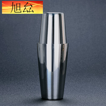 美式波士顿调酒杯摇酒壶shaker雪克壶不锈钢 镜光