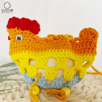 护蛋神器幼儿园感恩节幼儿园护鸡蛋袋保护兜成品新款手工毛线蛋网蛋套