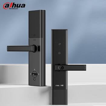 dahua大华乐橙指纹锁智能家用密码门锁防盗门电子密码锁k2c曜石黑带