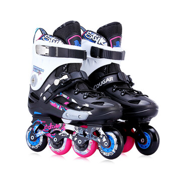 费斯青少年女轮滑鞋溜冰鞋成人单排平花鞋轮滑鞋花式旱冰鞋成年男女直