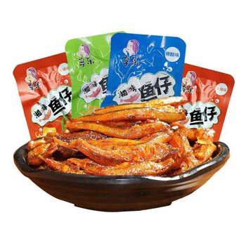 香辣小鱼仔湖南特产即食麻辣小鱼小鱼袋装毛毛鱼干休闲零食鱼批发香辣