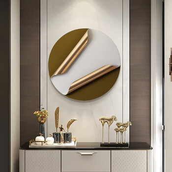 梵高装饰画新家客厅挂画 设计师意式金属玄关进门墙面装饰挂件轻奢