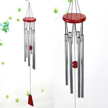 多管风铃吊饰简约金属多管风铃金色银色空中吊饰家居室内装饰挂件节日