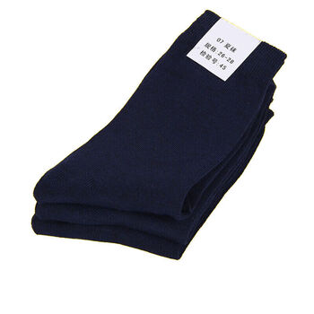 心菲痒鹭咏尚07夏袜 袜子男07夏袜07冬袜袜子耐磨透气训棉袜 藏蓝色