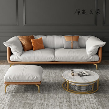 品质好物双人沙发意式两人沙发客厅轻奢真皮沙发头层牛皮三人位北欧皮