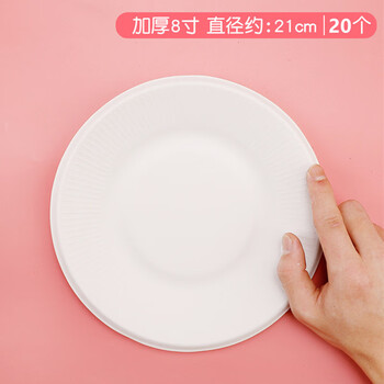 一次性白色纸盘幼儿园画画盘子手工diy制作儿童手绘美术材料 加厚款:8