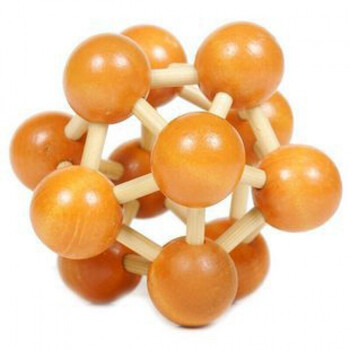 儿童木制解锁智力休闲玩具拆装孔明锁鲁班锁儿童节圣诞新年礼物太空球