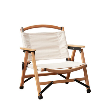 实木折叠椅克米特椅阳台休闲椅单人靠背小椅子野营便携户外露营椅小号