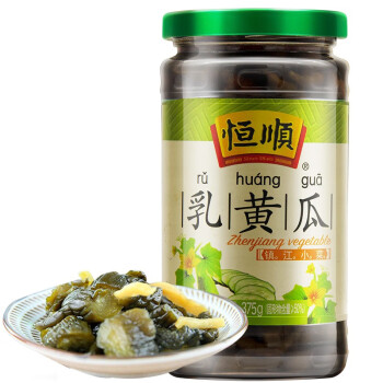 恒順乳黃瓜 375g 鎮江特產佐餐小菜開味腌菜咸菜 醬菜榨菜