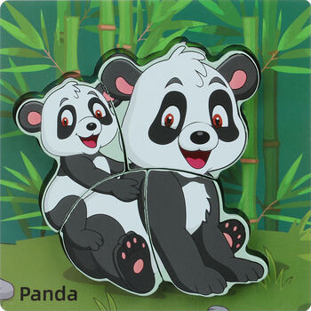 拼图积木拼装玩具2幼儿童宝宝早教13周岁男女孩立体熊猫热转印工艺不