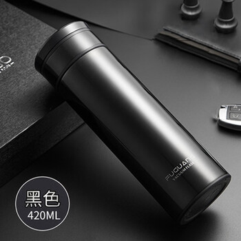 富光保温杯304不锈钢男女士大容量泡茶杯真空车载商务过滤茶水杯420ml
