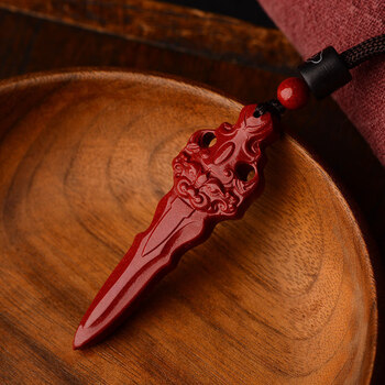 朱砂石敢当睚眦吊坠本命年饰品男女护身随身挂件小孩婴儿吊坠配挂绳