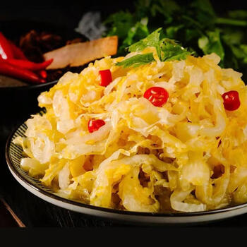 东北正宗大缸腌制酸菜大白菜酸菜丝东北特产杀猪菜泡菜 5袋500g【自然