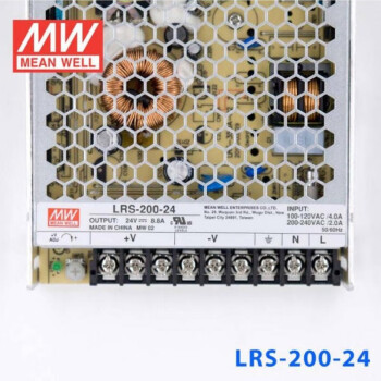 明纬（MEANWELL） 台湾明纬LRS-200开关电源替代NES 直流DC变压器监控LRS-200-24 LRS-200-5