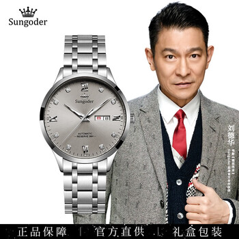 der萨提亚男士全自动机械夜光防水商务男士腕表休闲手表【图片 价格