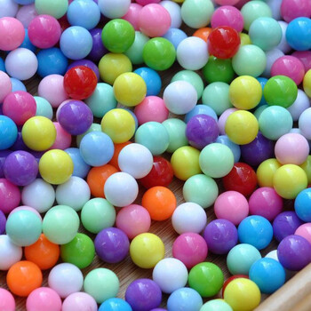 78mm塑料珠7mm8mm塑料实心小球弱视训练分颜色化妆品收纳装饰珠弹弓78