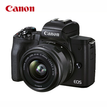 佳能（Canon）EOS M50 Mark II M50二代 微单数码相机 4K视频vlog相机 EF-M 15-45mm STM 套机 黑色