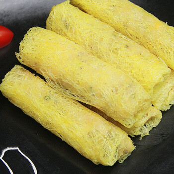 火锅丸子 海鲜小吃 麻辣烫关东煮食材 金丝海鲜卷250g*4袋