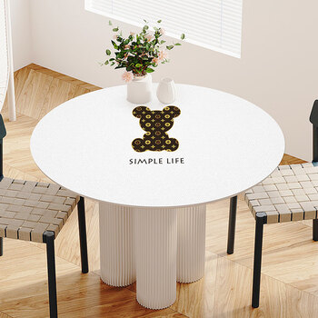 tpu桌垫圆形皮革圆桌垫防水pvc防烫防油免洗餐桌布现代简约家用圆形