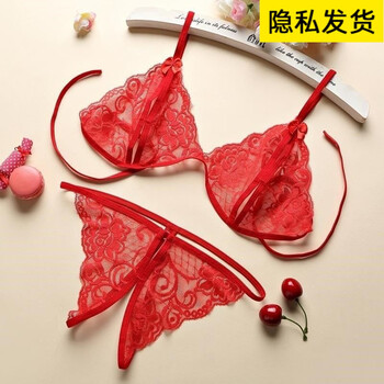 夫妻调情sm激情套装性感全透明极度诱惑内衣红色110160斤内衣内裤套装