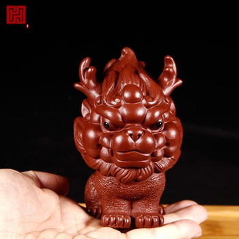 茶宠茶台精品摆件手工茶玩雕塑茶道礼品配件瑞兽麒麟茶宠兽麒麟茶宠