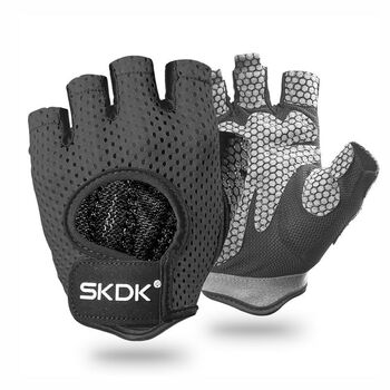 健身手套男女半指防起茧防滑骑行夏季透气运动骑车引体向上帅气薄黑色