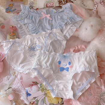 妹妹公主日系少女风纯欲玉桂狗可爱荷叶边性感系带绑带内裤裆 非系带