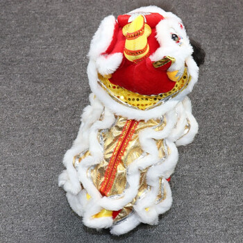 everking1醒狮年兽宠物小猫咪舞狮子衣服冬款新年狗狗春秋装冬季猫猫