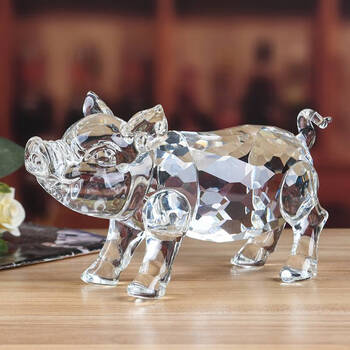 好物推荐水晶工艺品猪十二生肖创意生日礼物可爱开业办公室摆件乔迁之