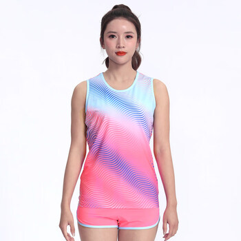 学生体考训练服比赛服马拉松跑步运动服女dk21602女款粉红色套装s26