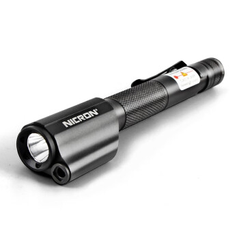 NICRON B24 带激光笔形手电筒 3W 双燃料 10840锂电池，兼容2节7号干电池