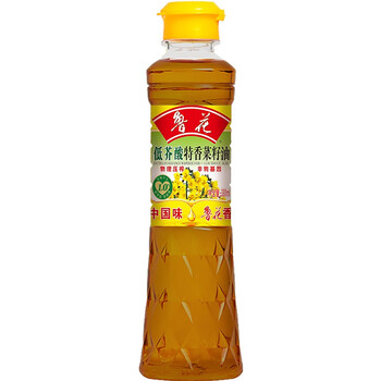 鲁花低芥酸特香菜籽油物理压榨粮油食用油压榨菜籽油380ml1瓶